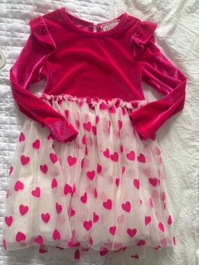 btween Bright Pink Velvet Girls Top